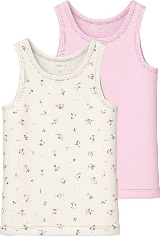NAME IT MINI hemd - set van 2 ecru/roze