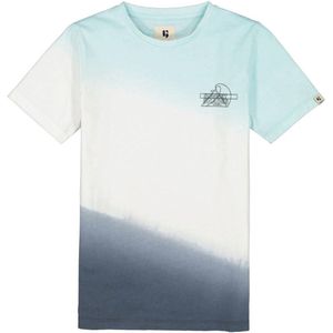 Garcia dip-dye T-shirt wit/donkerblauw/lichtblauw