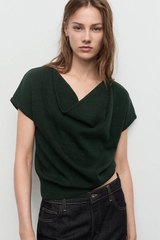 MANGO - WATECAMI - Trui - Donkergroen