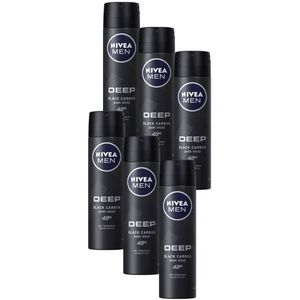 NIVEA Deep black carbon deodorant spray - 6 x 150 ml - voordeelverpakking