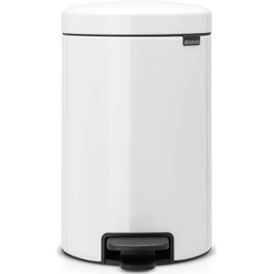 Brabantia NewIcon pedaalemmer 12L met kunststof binnenemmer - White