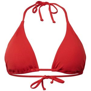 ESPRIT Women Beach voorgevormde triangel bikinitop met ribstructuur rood