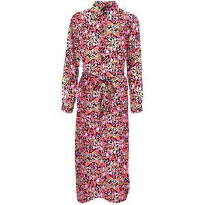 VERO MODA VMIVINNA maxi jurk met all over print en ceintuur multi