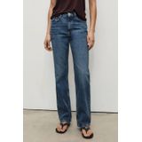 Mango straight leg jeans dark blue denim