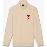 Baron Filou - Half Zip Chenille F - Sweater - Sand
