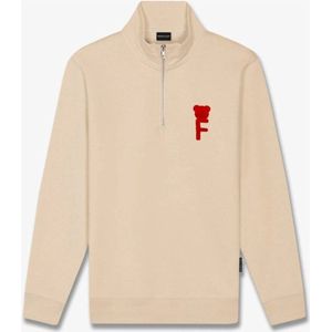 Baron Filou - Half Zip Chenille F - Sweater - Sand