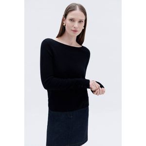 Caroll gebreide trui van kasjmier zwart