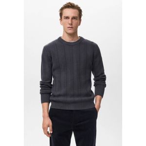 Mango Man trui gebreid blauw