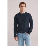 WE Fashion - Trui - Donkerblauw - Gebreide Truien