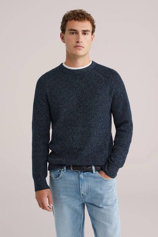 WE Fashion - Trui - Donkerblauw - Gebreide Truien
