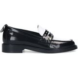 Sacha Leren Loafers Zwart/Wit