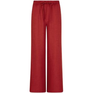 Ydence wide leg regular waist broek rood