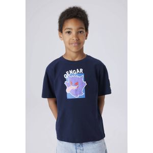 NAME IT KIDS Pokemon T-shirt met backprint donkerblauw