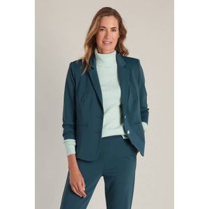 Yest travelstof regular blazer petrol