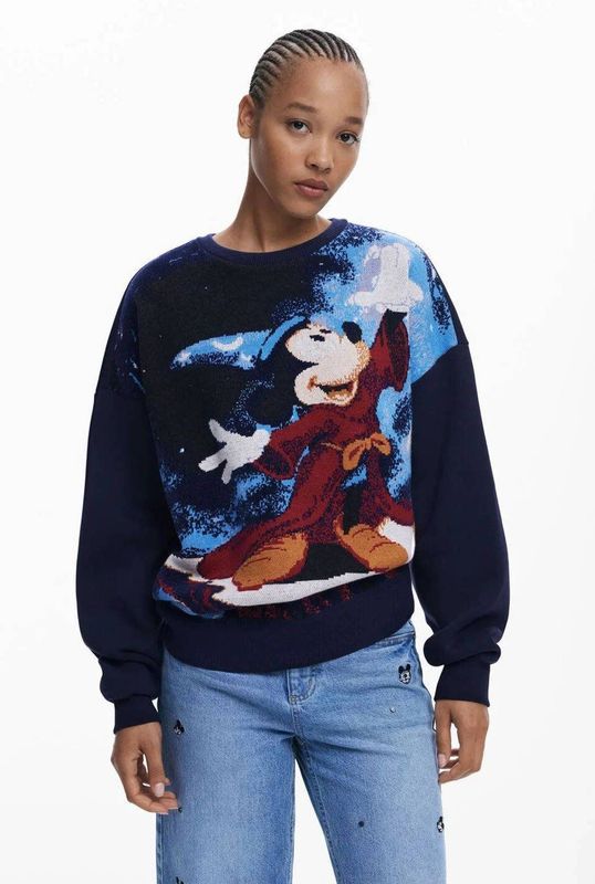 Desigual - Dames Sweater - Veelkleurig - Met Mickey Print