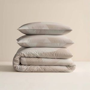 Sleeptime - Dekbedovertrek - Blush Angles Zand/Beige - 100% Katoen - 140x200x220 + 1 Kussensloop 60x70