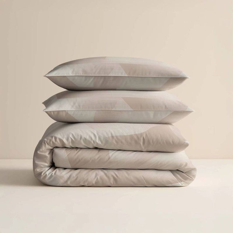 Sleeptime - Dekbedovertrek - Blush Angles Zand/Beige - 100% Katoen - 140x200x220 + 1 Kussensloop 60x70