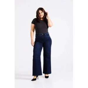 Fox Factor high waist wide leg jeans dark blue denim