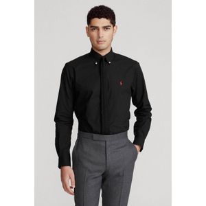 POLO Ralph Lauren slim fit overhemd black met stretch