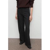 Mango flared regular waist flared broek zwart