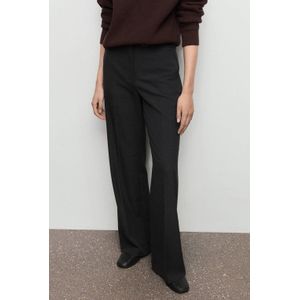 Mango flared regular waist flared broek zwart