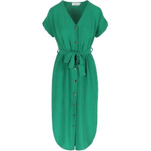 LOLALIZA jurk met ceintuur groen