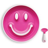 Munchkin Smile 'N Scoop bord + lepel roze