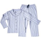 Little Label pyjama met all over print blauw/donkerblauw