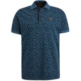 PME Legend polo met all over print donkerblauw