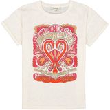 Garcia T-shirt met printopdruk wit/ roze