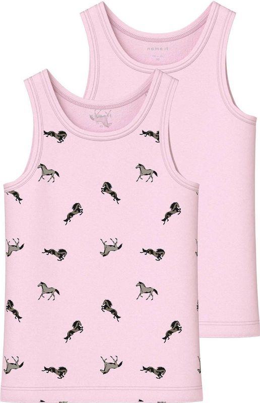 NAME IT MINI hemd - set van 2 lichtroze