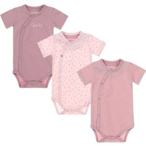 Dirkje baby romper - set van 3 roze