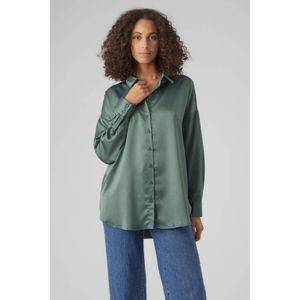 VERO MODA blouse VMMERLE van gerecycled polyester groen