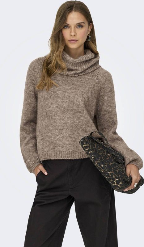 Only - Onlgila Life LS Rollneck BF Knt - Bruin Melee - Trui