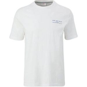 s.Oliver regular fit T-shirt met backprint wit