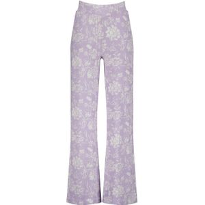 Vingino straight fit broek Sage met all over print lila/wit