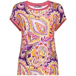 Geisha top met all over print multi