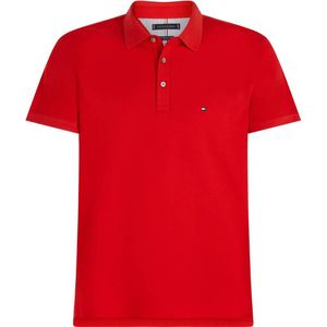 Tommy Hilfiger slim fit polo 1985 met logo fierce red