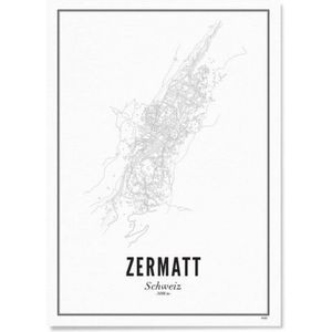 WIJCK. poster Zermatt - City (30x40 cm)