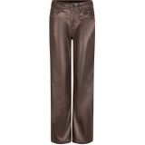 Red Button high waist wide leg jeans bruin