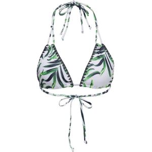 ONLY voorgevormde triangel bikinitop wit/groen
