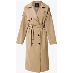 Mexx trenchcoat jas met ceintuur kaki