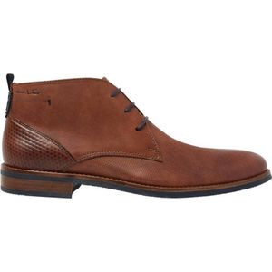 Van Lier leren veterschoenen cognac