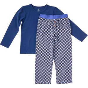 Little Label geruite pyjama van katoen aqua