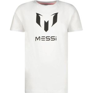 Messi T-shirt Ten met logo wit/zwart