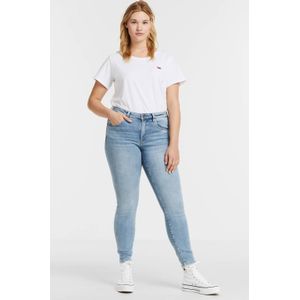 Levi's Plus Perfect Crew T-shirt met Logo Wit/Rood