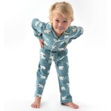 Little Label pyjama met dierenprint van biologisch katoen blauw