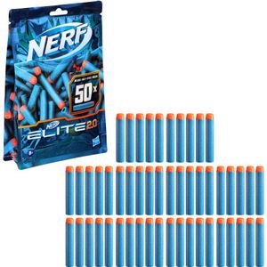 50 Nerf Elite 2.0 darts - Geschikt voor alle Nerf Elite blasters - Leeftijd 8+ - Vliegen tot 27 meter!