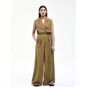 CKS regular jumpsuit olijfgroen
