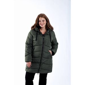 Paprika gewatteerde jas quilted kaki